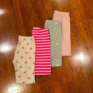 Bundle of 4 Gap leggings (pink family)